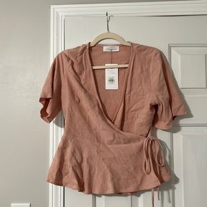 Pink wrap top